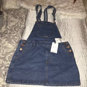 Denim overall dress